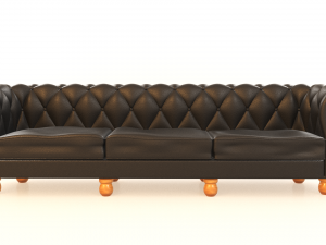 chesterfield armchair 3 seats 3D Model