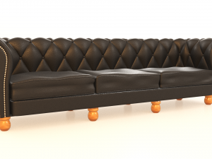 chesterfield armchair 3 seats 3D Model