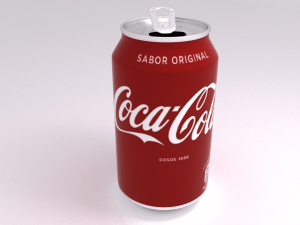 hiperealistic cocacola can Modelo 3D