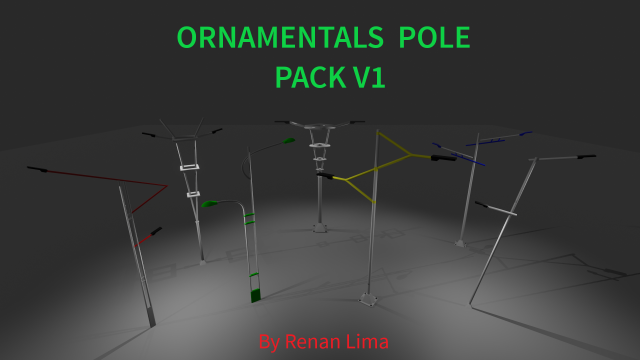 ornamental post - pack v1 3D 모델 .c4d .max .obj .3ds .fbx .stl .blend 