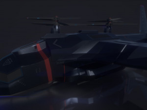 vtol v-48 - night eagle 3D Model
