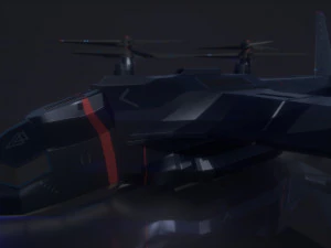 vtol v-48 - night eagle 3D Model