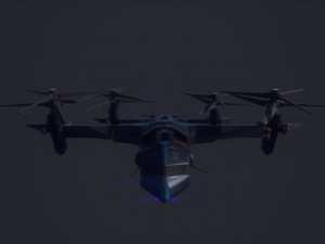 vtol v-48 - night eagle 3D Model