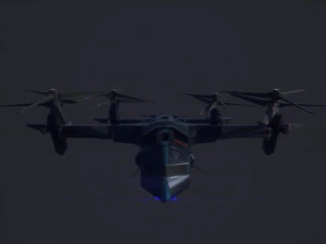 vtol v-48 - night eagle 3D Model