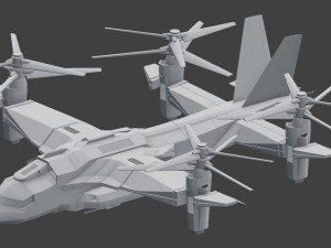 vtol v-48 - night eagle 3D Model
