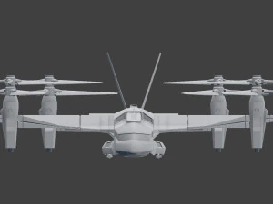 vtol v-48 - night eagle 3D Model