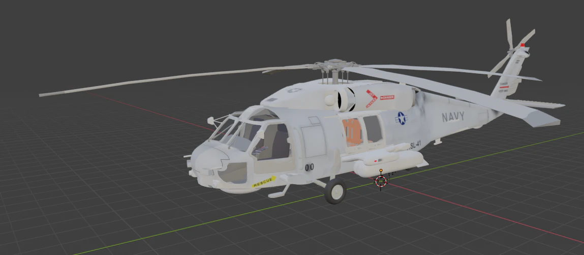 sikorsky sh-60 seahawk 3D Model .c4d .max .obj .3ds .fbx .stl .blend 