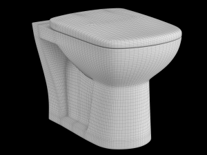 floor mount ewc toilet Model 3D