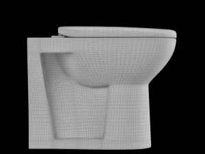 floor mount ewc toilet Model 3D