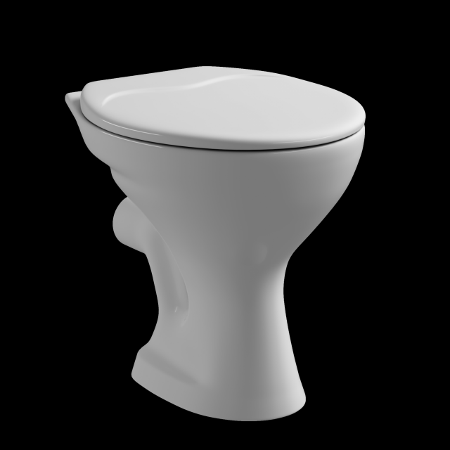 floor mount ewc p trap toilet Modello 3D .c4d .max .obj .3ds .fbx .stl .blend 
