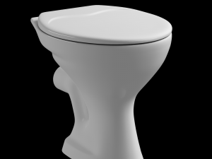floor mount ewc p trap toilet Model 3D