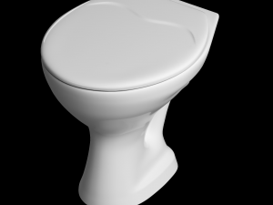 floor mount ewc p trap toilet Modello 3D