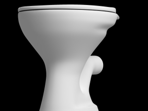 floor mount ewc p trap toilet Modello 3D