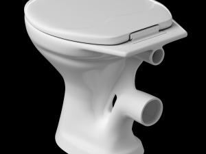 floor mount ewc p trap toilet Modello 3D