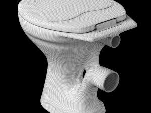 floor mount ewc p trap toilet Modello 3D