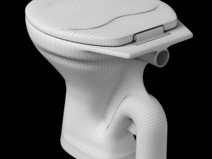 floor mount ewc s trap toilet 3D Модель