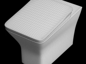 फ़्लोर माउंट ईडब्ल्यूसी शौचालय 3डीएस मैक्स में तैयार किया गया 3D मॉडल