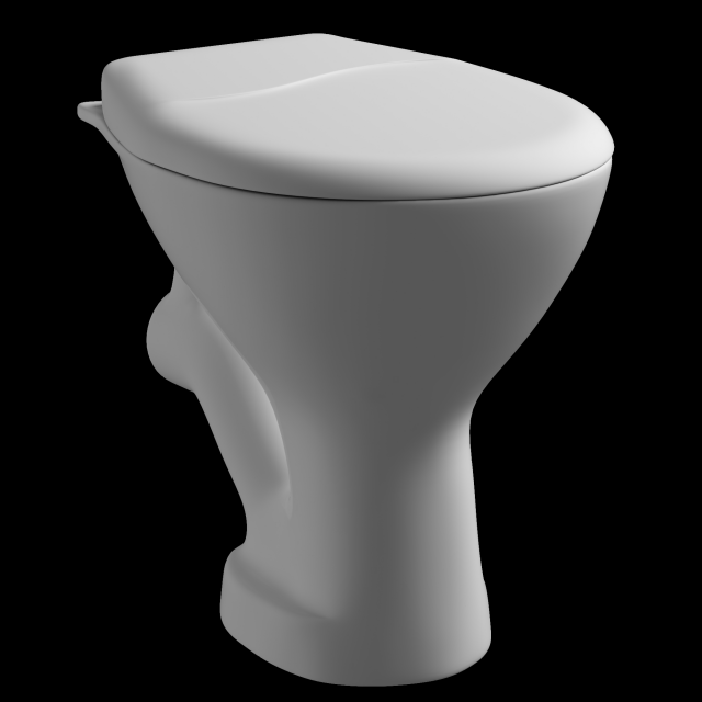 floor mount ewc p trap toilet Model 3D .c4d .max .obj .3ds .fbx .stl .blend 