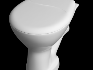 floor mount ewc p trap toilet Model 3D