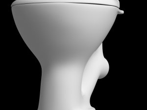 floor mount ewc p trap toilet Model 3D