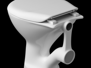 floor mount ewc p trap toilet Model 3D