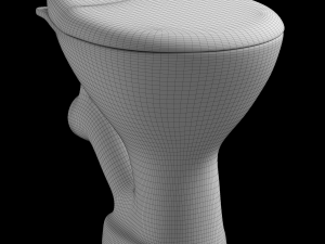 floor mount ewc p trap toilet Model 3D