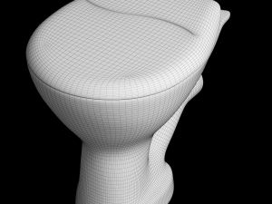 floor mount ewc p trap toilet Model 3D