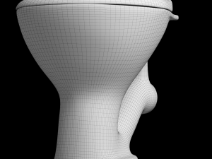 floor mount ewc p trap toilet Model 3D