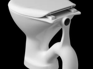 floor mount ewc s trap toilet 3D 모델