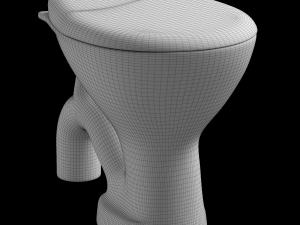 floor mount ewc s trap toilet 3D 모델