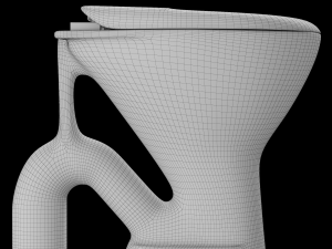 floor mount ewc s trap toilet 3D 모델