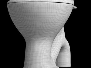 floor mount ewc s trap toilet 3D Model