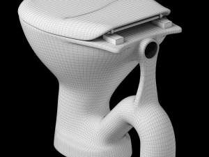 floor mount ewc s trap toilet 3D 모델