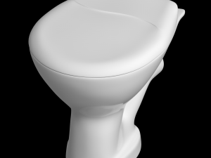 floor mount oval shape ewc toilet modeled in 3ds max 3D Model