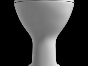 floor mount oval shape ewc toilet modeled in 3ds max 3D Model