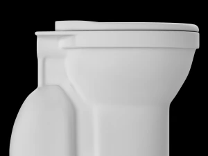 फ़्लोर माउंट ओवल आकार का ईडब्ल्यूसी शौचालय 3डीएस मैक्स में तैयार किया गया 3D मॉडल