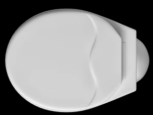 फ़्लोर माउंट ओवल आकार का ईडब्ल्यूसी शौचालय 3डीएस मैक्स में तैयार किया गया 3D मॉडल