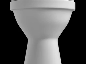 फ़्लोर माउंट ओवल आकार का ईडब्ल्यूसी शौचालय 3डीएस मैक्स में तैयार किया गया 3D मॉडल