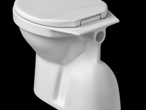 floor mount oval shape ewc toilet modeled in 3ds max Model 3D