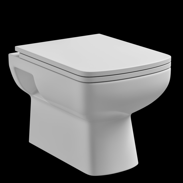floor mount rectangle shape ewc toilet modeled in 3ds max Modèle 3D .c4d .max .obj .3ds .fbx .stl .blend 