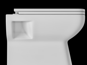 floor mount rectangle shape ewc toilet modeled in 3ds max Modèle 3D