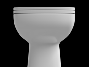 floor mount rectangle shape ewc toilet modeled in 3ds max Modèle 3D