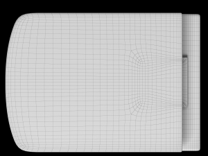 floor mount rectangle shape ewc toilet modeled in 3ds max Modèle 3D
