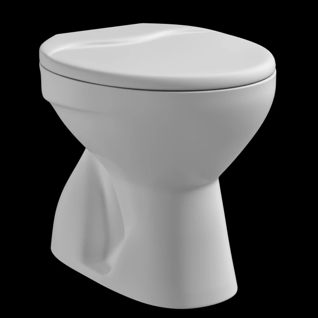 Banheiro ewc de formato oval com montagem no ch&atilde;o modelado em 3ds max Modelo 3D .c4d .max .obj .3ds .fbx .stl .blend 