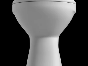 Banheiro ewc de formato oval com montagem no ch&atilde;o modelado em 3ds max Modelo 3D