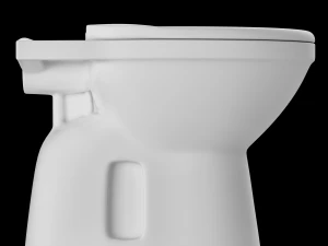 floor mount oval shape ewc toilet modeled in 3ds max 3D Model