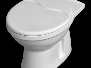 floor mount oval shape ewc toilet modeled in 3ds max 3D Model