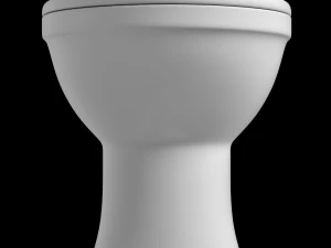 floor mount oval shape ewc toilet modeled in 3ds max 3D Model