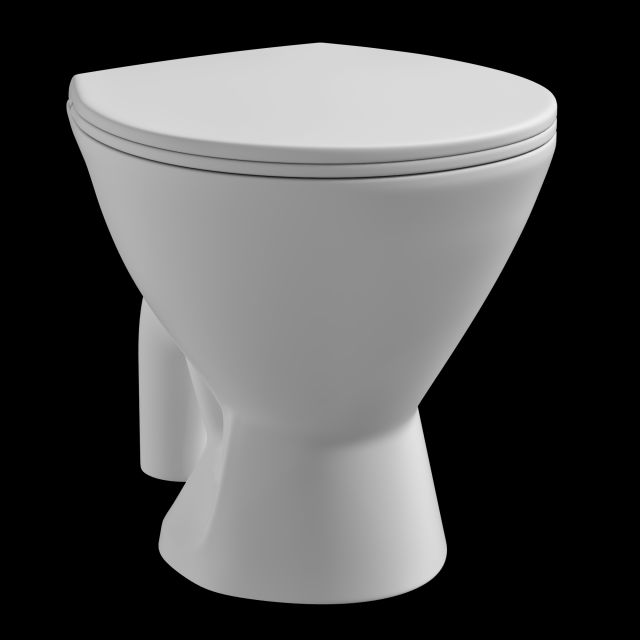 floor mount oval shape ewc toilet modeled in 3ds max 3Dモデル .c4d .max .obj .3ds .fbx .stl .blend 