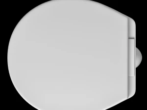 Banheiro ewc de formato oval com montagem no ch&atilde;o modelado em 3ds max Modelo 3D